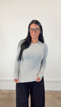 Load image into Gallery viewer, Essential micro ribbed long sleeve in Heather Grey
