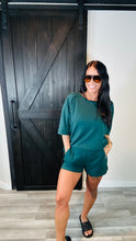 Load image into Gallery viewer, * French terry cloth dolman lounge top in evergreen

