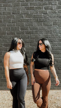 Load image into Gallery viewer, Kat knit ribbed mock neck top in chalk
