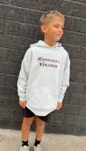 Load image into Gallery viewer, MN VIKINGS. YOUTH HOODIE - HEATHER GREY - PREORDER
