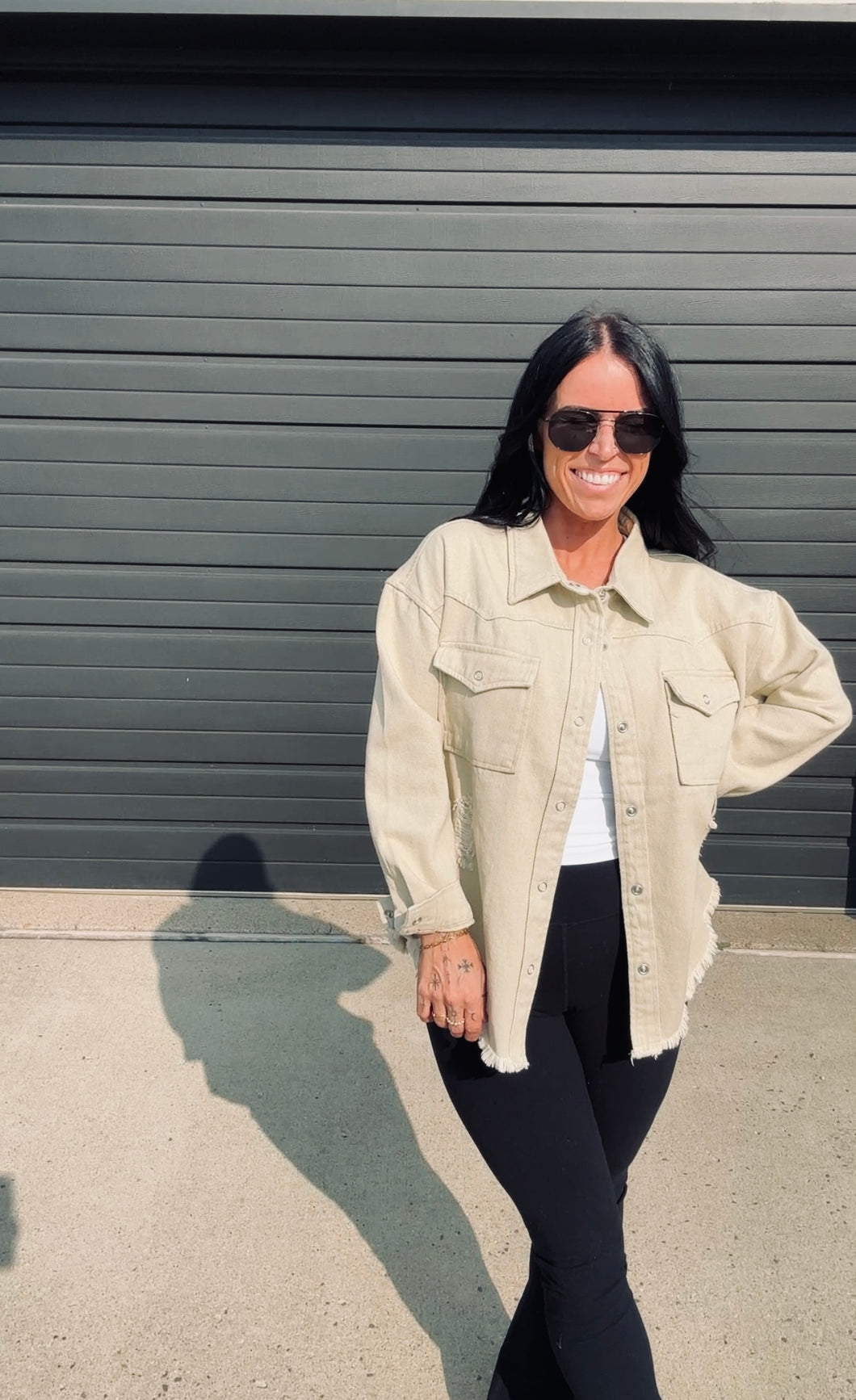 * vintage distressed ripped jacket