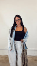 Load image into Gallery viewer, Cloud denim button down shacket
