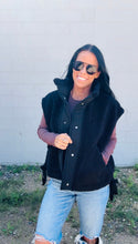 Load image into Gallery viewer, * Lola cozy fleece sherpa vest in black
