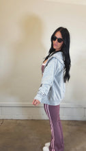Load image into Gallery viewer, Side stripe yoga flares in Mauve
