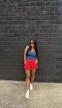 Load image into Gallery viewer, Henley ribbed tank in Navy
