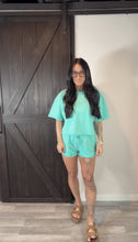 Load image into Gallery viewer, Sunshine terry short sleeve in turquoise
