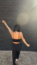 Load image into Gallery viewer, Floral textured cami in black
