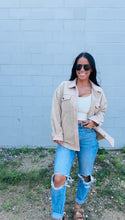 Load image into Gallery viewer, * Toasty fleece shacket in taupe
