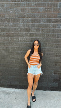 Load image into Gallery viewer, Lainey Striped Knit Tank in Camel
