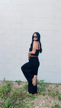 Load image into Gallery viewer, * Brushed cloud wide leg pant in black
