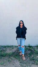 Load image into Gallery viewer, * Lola cozy fleece sherpa vest in black
