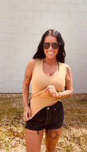 Load image into Gallery viewer, * Luz double layered seamless tank in Iced Coffee
