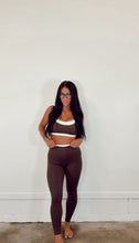 Load image into Gallery viewer, Double Layered Sport Bra Top in Chocolate
