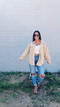Load image into Gallery viewer, * Toasty fleece shacket in taupe
