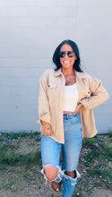 Load image into Gallery viewer, * Toasty fleece shacket in taupe
