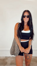 Load image into Gallery viewer, Contrast Binding Biker Shorts in Black
