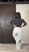 Load image into Gallery viewer, Morning blues wide leg lounge pant in silver grey
