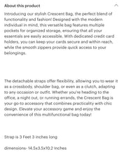 Load image into Gallery viewer, BRIXLEY BLACK CRESCENT BAG - PREORDER

