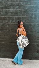 Load image into Gallery viewer, COW PRINT CANVAS TOTE BAG- PREORDER
