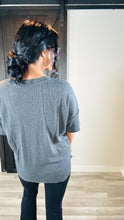 Load image into Gallery viewer, * Waffle ribbed tee in washed black
