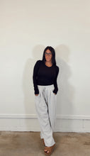 Load image into Gallery viewer, Essential micro ribbed long sleeve in Black

