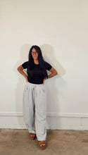 Load image into Gallery viewer, Essential micro rib tee in Black
