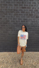 Load image into Gallery viewer, SHE LOVES JESUS AND AMERICA TOO. IVORY TEE. PREORDER.
