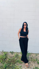 Load image into Gallery viewer, * Brushed cloud wide leg pant in black
