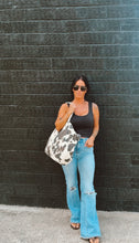 Load image into Gallery viewer, COW PRINT CANVAS TOTE BAG- PREORDER
