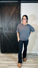 Load image into Gallery viewer, * Waffle ribbed tee in washed black
