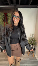Load image into Gallery viewer, Autumn suede skirt in chocolate
