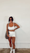 Load image into Gallery viewer, Double Layered Sport Bra Top in Cream Combo
