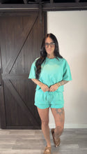 Load image into Gallery viewer, Sunshine terry short sleeve in turquoise
