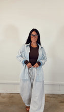 Load image into Gallery viewer, Cloud denim button down shacket
