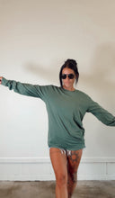 Load image into Gallery viewer, VINTAGE LONG SLEEVE TEE- ALPINE GREEN- PREORDER
