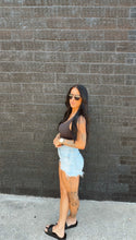 Load image into Gallery viewer, Luz Ribbed Tank in Coal
