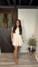 Load image into Gallery viewer, Toasted marshmallow knit flare tunic dress
