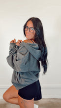 Load image into Gallery viewer, Hideout Zip Hoodie in Pigment Black- PREORDER
