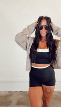 Load image into Gallery viewer, Contrast Binding Biker Shorts in Black
