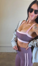Load image into Gallery viewer, Butter Block Sports Bra in Mauve Combo
