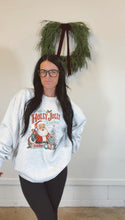Load image into Gallery viewer, 90s Christmas - Holly Jolly. Heather Ash Crewneck. Preorder
