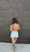 Load image into Gallery viewer, Lainey Striped Knit Tank in Coffee Bean
