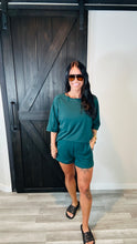 Load image into Gallery viewer, * French terry cloth dolman lounge top in evergreen
