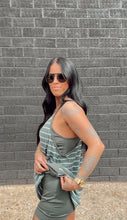 Load image into Gallery viewer, Motion Breeze Romper Dress in Pine + White
