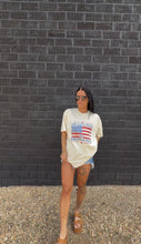 Load image into Gallery viewer, SHE LOVES JESUS AND AMERICA TOO. IVORY TEE. PREORDER.
