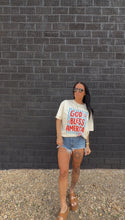 Load image into Gallery viewer, GOD BLESS AMERICA. IVORY TEE. PREORDER.
