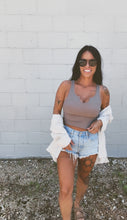 Load image into Gallery viewer, * Bare ribbed crop tank in Mocha Brown
