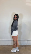 Load image into Gallery viewer, Waffle Pullover in washed black
